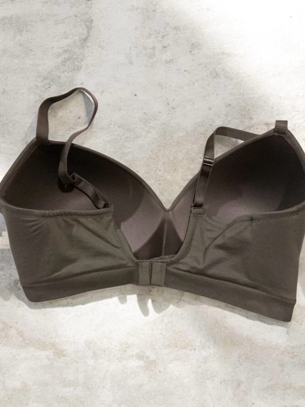 Seamless Olive Green Wireless T-Shirt Bra - Women Intimates - Picture 2 of 4
